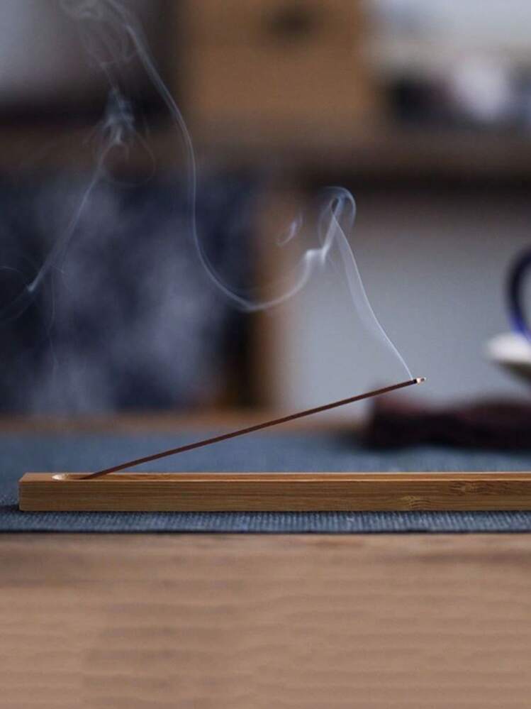 1pc Wooden Incense Holder With Hanging Hooks, Zen Style Home Decor, Suitable For Study, Yoga Room, Tea Room, Bedroom - Multicolor - View 7