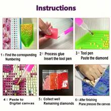 5D Virgin Faith 钻石画套装，无框架，适合成人初学者，DIY 手工圆形钻石艺术套装，家居墙壁装饰礼物 - 彩色 - 查看 7