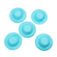 10 件装 5 厘米多色手工草帽迷你草帽适用于 DIY 工艺装饰配件、派对装饰