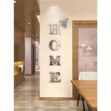 5pcs Acrylic 3D Mirror Wall Decals With Sayings, Ideal For Corridor And Entryway Wall Decor,Stickers,Wall Decal, Vinyl Decal For Home Decorations,Spring Decoration Items Refresh Your Home,Rama Decoration Stickers Gifts Birthday Graduation Room Decor Wall Mirror Mirror For Room Bathroom Decor Living Room Decor - Silver - View 13