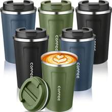 1 pieza/17oz (510ml) Vaso aislado al vacío de doble pared de acero inoxidable 304, taza de viaje portátil, regalo de negocios, vaso de aislamiento térmico para café/té, reutilizable, adecuado para todas las estaciones, vuelta al cole