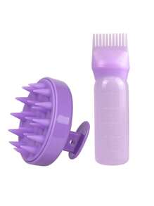 染发剂瓶、洗发刷套装 - 包括带刻度的洗发剂瓶、按摩刷、染发剂涂抹瓶、沙龙发油分配瓶、发夹、专业染发美发配件