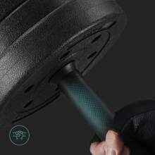 SONGMICS Set di Manubri 20 kg, 30kg o 40kg, Ricoperti con Plastica PE, Pesi per Fitness Palestra - nero - Visualizzare 8