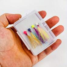 Bộ lưỡi câu Jig Head 4 chiếc/hộp - Lưỡi câu Jig câu cá nước ngọt nước mặn cho cá rô, cá hồi, cá rô, món quà câu cá tuyệt vời cho người câu cá - Nhiều màu - Xem 11