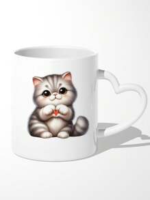 1pc Personalized Name White Mug, Handmade Ceramic Mug, Unique Gift For Special Occasions, Personalized Photo Coffee Mug, Personalized Anniversary Photo Mug,Chic Design - White - View 32