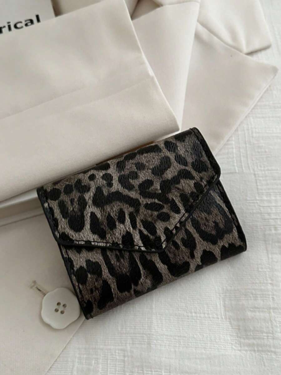 Fashionable Leopard Print Mini Card Holder Wallet For Women Wallet Mini Wallet Purse Wallet Card Wallet Wallet - Multicolor - View 1