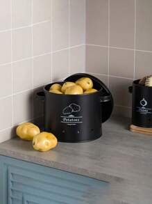 1 Juego de Contenedores de Almacenamiento de Frutas y Verduras Ventilados, Cajas Multiusos de Almacenamiento de Alimentos para Papas, Cebollas, Ajo, Organizador de Cocina y Accesorios