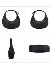 2025 新款简约月亮形女士手提包，时尚高端腋下包