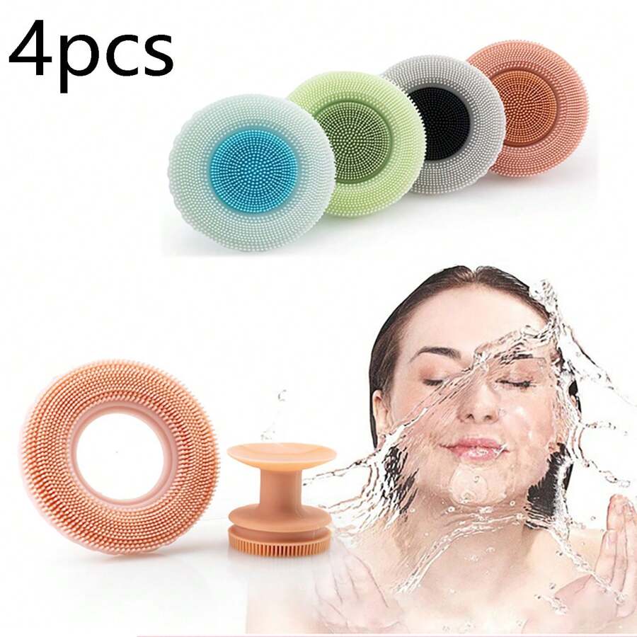 二合一硅胶洁面刷，可拆卸两用硅胶面部刷