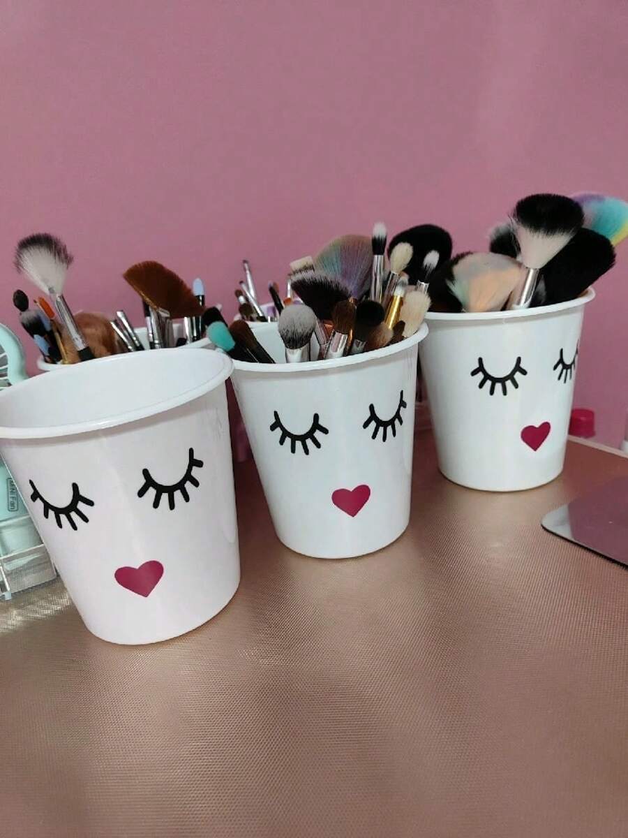 5 Porta Pinceis Maquiagem Objetos