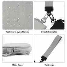 2 新款女士二合一证件零钱收纳包，女士便携式双包腕带钱包 - 彩色 - 查看 5