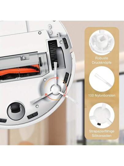 Stofzuiger Cleaner Accessories Suit Compatible Xiaomi X20, X10 Robot Cleaner: 1pc Main Brush, Mop Pads, Dust Bags, Side Brushes, HEPA Filters, Cleaning Tool view 6