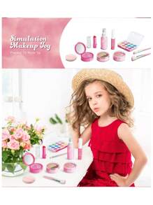 10pcs Realistic Makeup Toy Set, Girls Cosmetic Play Set, Powder-Free, Non-Applicative, Parent-Child Interactive Game, Random Colors, Back To School Gift, Christmas Gift, Girls Gift
