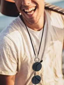 1pc Eyewear Chains, Minimalist Shoulder Strap Chain Style Fashion Glasses Frame With An Open Circular Eyewear Chain