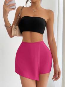 Falda-pantalón asimétrica elegante para oficina de mujer