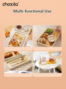 choxila 1 个日式托盘、储物托盘、茶盘、放置餐具、咖啡机或珠宝，适用于每日下午茶、早餐、客厅、办公室、酒店