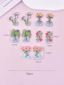 10 stuks mode potplanten acryl bedels voor vrouwen oorbel ketting DIY sieraden accessoire