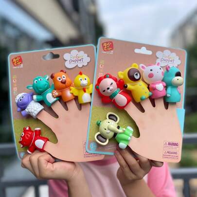 Storytelling Hand Puppets, Washable Plush Animal Figurines, Finger Puppets, Party Gifts