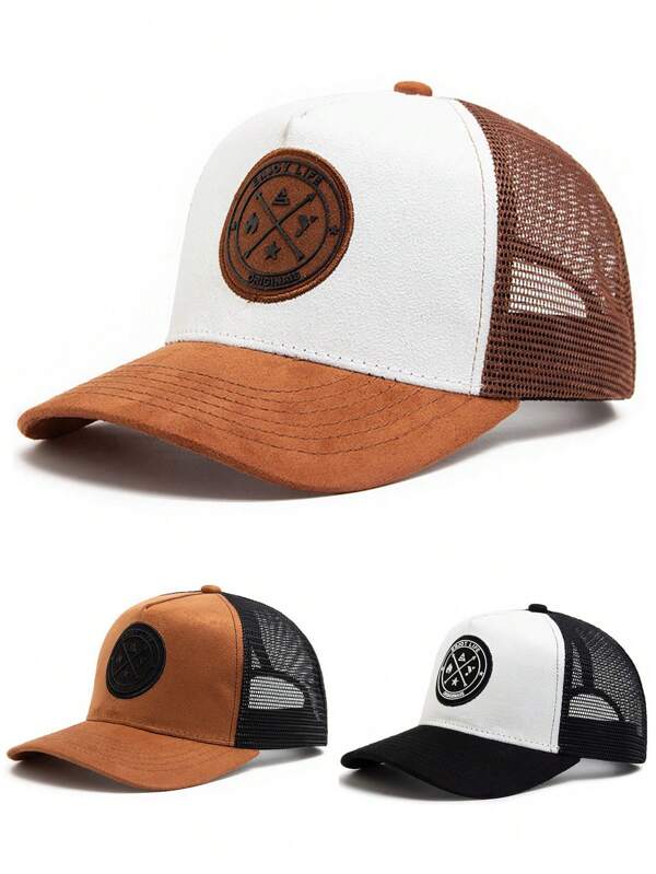 1pc New Pattern Baseball Trucker Hat, Versatile Sun-Shading Cap, Casual, Fashionable, Vintage Baseball Cap