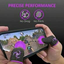 Manchon de doigt ultra-mince et respirant pour le jeu mobile 24h/24 : anti-transpiration, anti-dérapant, housses de doigts à l'écran tactile haute sensibilité, convient aux joueurs