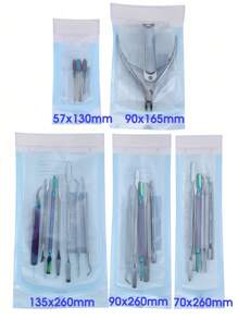 100 Pcs Nail Art Sterilization Bags 5 Sizes Self-Sealing Sterilization Pouches For Manicure Pedicure Tools Disposable Storage Bags For Tweezers Cuticle Pusher Scissors Nail Art Tool Sterilization Storage Bag - Multicolor - View 3