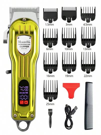 D4 Hair Clippers For Men Professional - Cordless&Corded Barber Clippers For Hair Cutting & Grooming, Rechargeable Beard Trimmer Hair Clippers Professional Cordless For Men, Barber Clippers For Hair Cutting Kit, Wireless LCD Display Hair Trimmers Set, Rechargeable Haircut Machine For Family Pro High-Performance Corded Home Haircut & Grooming Kit For Men – Electric Hair Clipper