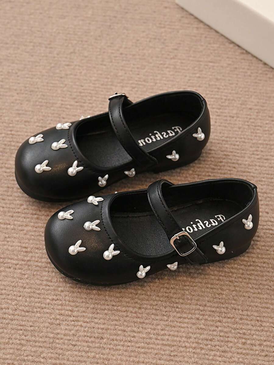 1 paire de chaussures plates de style Mary Jane simples et mignonnes pour les filles, printemps