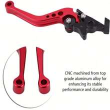 Accesorios Tuning Moto: Manillar CNC Tuning con múltiples rangos ajustables. Manillar de conversión freno de disco delantero y freno de tambor trasero con maneta ajustable para ciclomotores, maneta de embrague freno corta, compatible con GROM MSX125 2014-2019, CBR250R 2011-2013, CBR300R/CB300F/FA 2014-2019, CB400F/CB400R 2013-2015, CBR500R /cb500r/cb500 0f/x 20 us 13-2019, - Rojo - Ver 7