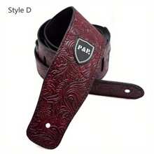 Faux PU Leather Guitar Strap 2.56 Inch Width Adjustable Length Soft Embroidered Belt For Classical Acoustic Electric Bass Guitars Musical Instrument Accessories (Cut From 1pc Leather Patterns May Slightly Differ From The Picture),Guitar>Brown,Acoustic Guitar Belt,Instrument Belt,Guitar Fret Wrap,Guitar,Guitar Neck,Guitar>Natural Wood Color,Guitar Phone Holder,Guitar Strap Wide,Amplifier Guitar,Guitar Loop,Guitar Classic - Multicolor - View 8