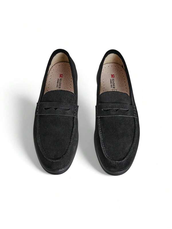 Geperforeerde damesmocassins