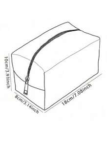 1pc Strawberry Pattern Printed Cosmetic Bag, Portable Makeup Organizer, Multi-Functional Storage Pouch, Travel Toiletry Bag, For Small Items, Travel Storage, For Home, Gifts, Vacation And Holidays, Suitable For Teenagers, School Supplies, Cosmetics And Toiletries Storage, Organizer Bag, Room Decor - Multicolor - View 9