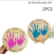 DIY Mother's Day Father's Day Gift - Bohemian Style Wooden Handprint Art With Base, Graduation Season Thank You Gifts For Best Mom And Dad, Unique Home Decor Plaque, Perfect For Room Decor, Personalized Party Favors, Birthday
