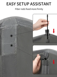 45L/60L/65L 可折叠洗衣篮带盖带轮 - 纤薄便携式脏衣篮，休闲风格带手柄，矩形收纳篮适用于各种房间类型