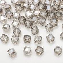 30 szt. 8 mm ukośnych kwadratowych szklanych koralików, otwór skośny, bransoletka DIY, naszyjnik, biżuteria, łańcuszek do telefonu, brelok, zawieszka do torby, materiały na akcesoria