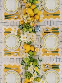 60 piezas de suministros para fiestas amarillas, platos desechables de papel bicolor, adecuados para decoración de boda/1er cumpleaños/baby shower - incluye 30 platos de postre/ensalada blancos y 30 platos de almuerzo amarillos - Blanco y amarillo - Ver 7