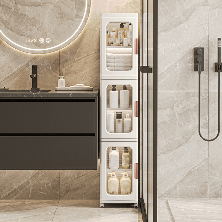 1pc Narrow Gap Cabinet, Slim Plastic Storage Cabinet For Bathroom, Kitchen, Wall Fit Gaps