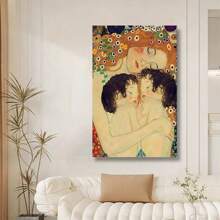 Framed Yatsen Bridge Gustav Klimt Mother Love Twin Baby Posters Nordic Style Canvas Paintings Wall Decor For Living Room Pictures Printing Pop Art
