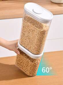 1/4Pcs Storage Containers With Lids, Clear Food Storage Jar For Pantry Cookie Flour Cereal Rice Sugar Tea Coffee Beans Spice, Airtight Food Storage Containers With Lids, Clear Plastic Storage Jars For Dry Food, Leakproof Pantry Organization Containers