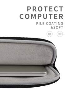 Slim Shockproof Laptop Sleeve Computer Bag Compatible With MacBook Matebook - Black - View 7