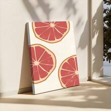 1pc Framed Canvas Poster Grapefruit-Slices Minimalist Wall Art Canvas Paintings Ideal Gift For Bedroom Living Room Corridor Wall Art Wall Decor Room Decoration Ready To Hang