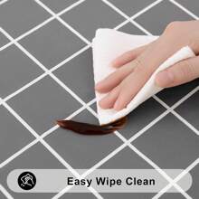 EstiloTendenciaMantel Rectangular De Vinilo Impermeable Con Respaldo De Franela, Mantel De PláStico Lavable A Cuadros Para Cenar, Picnic, Interior Y Exterior (132.08 X 177.8 Cm, Gris)Calidad PremiumVersióN Mejorada - Verde azulado - Ver 3