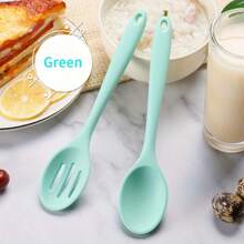 Set de 2 piezas, cuchara, cuchara para queso, cuchara de silicona para ensalada, cuchara ranurada de silicona, cuchara pequeña, cuchara sopera, cuchara de postre, cuchara pequeña para sopa, cuchara de arroz, cuchara redonda para sopa