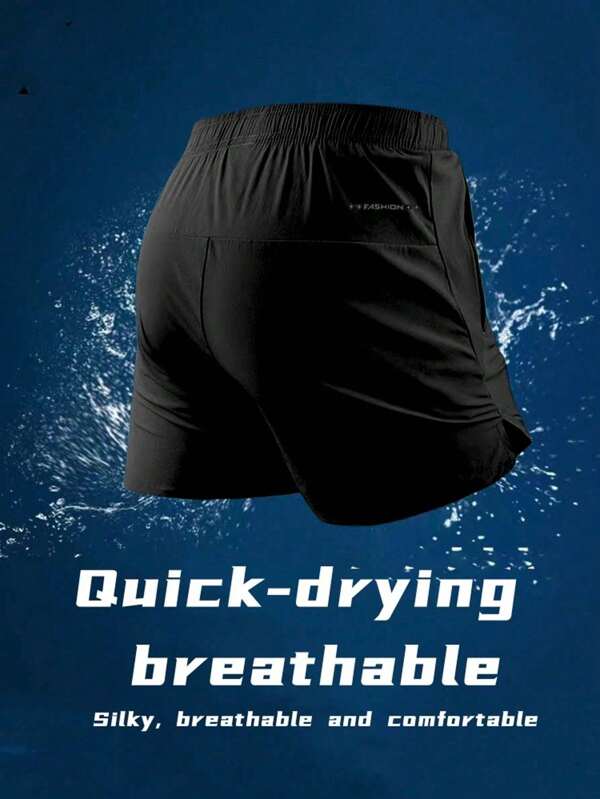 Men's Summer Casual Fitness Sports Quick-Dry Shorts For Outdoor Sports, Running Fitness, Badminton Tennis Pants For Boyfriends