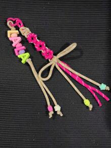 1个个性化编织名字钥匙扣，可定制字母/数字珠子，春季礼物，花蝶图案，送给爱人，色彩缤纷，可爱，萌趣，趣味十足，卡哇伊风，千禧年复古风，时尚百搭，男女皆宜，休闲百搭，可定制，个性化，独一无二，送给他的理想礼物，送给她的理想礼物，送给男友，送给女友，送给家人，送给朋友，适合周年纪念日、情人节、母亲节、生日、父亲节、毕业典礼、婚礼、乔迁之喜、学习用品、返校季、学校礼物、办公室、学校、教室、教师礼物、大学、同事、宿舍、送给老师、男孩女孩、青少年、初中生、高中生、大学生学生、大学生、大一新生、大二学生、低年级学生 - 亞克力編織鑰匙扣 - 查看 8