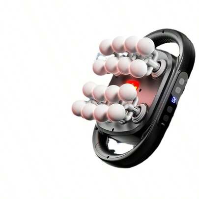 HYUNDAI 16-Head Fascia Massage Gun, Deep Tissue Massager, Portable Muscle Massage Gun For Back And Neck Muscle Relaxation, 30 Adjustable Speeds, Digital Display