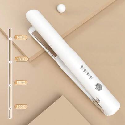 Portable Cordless Hair Straightener With Ceramic Coating, Hot Comb Hair Straightener For Women, Lightweight Mini, Type-C Charging Port For Travel Hair Straightener USB Rechargeable Hair Straightener