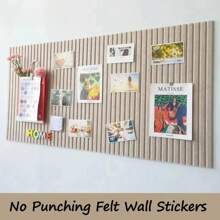 1pc 40*60cm Vertical Groove Felt Board, Nordic Style Creative Felt Message Board, Photo Background Wall Decor Display Room Decor Home Decor Bathroom Decor Bedroom Decor Room Decoration Stuff Living Room Decor House Decor Home Decor Living Room Wall Art Wall Paper Stickers Wallpaper Wall Stickers Wall Sticker