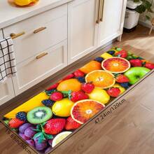 1pc Creative Multi-Color Fruit Printed Mat, Soft, Non-Slip And Dirt-Resistant Home Decor Mat, Suitable For Daily Use In Kitchen And Bathroom - Multicolor - View 15