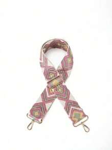 Unisex Geometric Retro Pattern Jacquard Strap, Simple Fashionable Casual Daily Wear - Multicolor - View 2