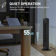 Holmes 29" Manual Tower Oscillating Fan With Clean Breeze - 1 - View 5